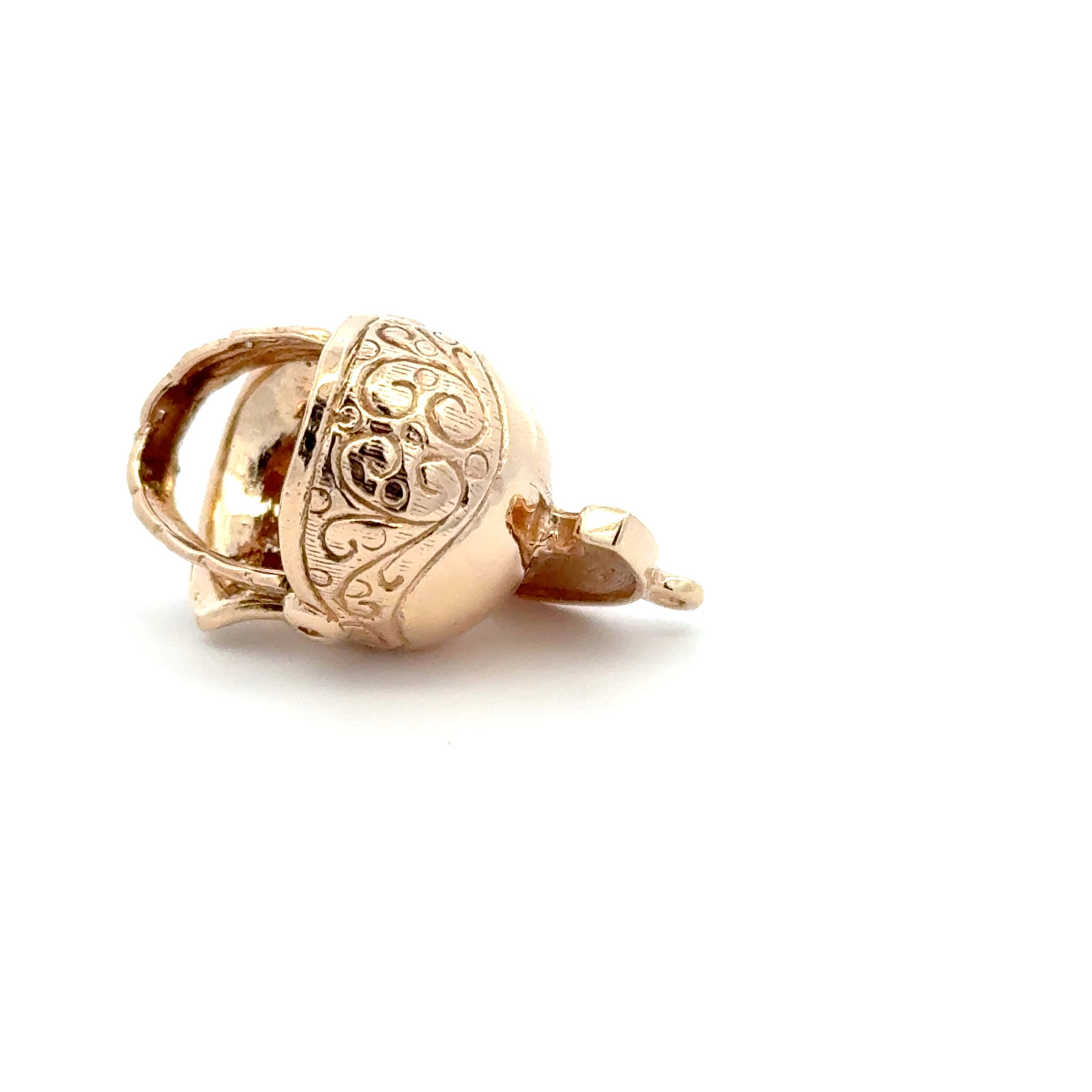 9ct Yellow Gold Centurion Helmet Charm Pendant