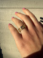 Antique 18ct Yellow Gold Pierced Openwork Band, 7mm