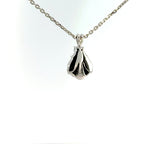 Vintage Platinum Diamond Fleur De Lys Style Necklace