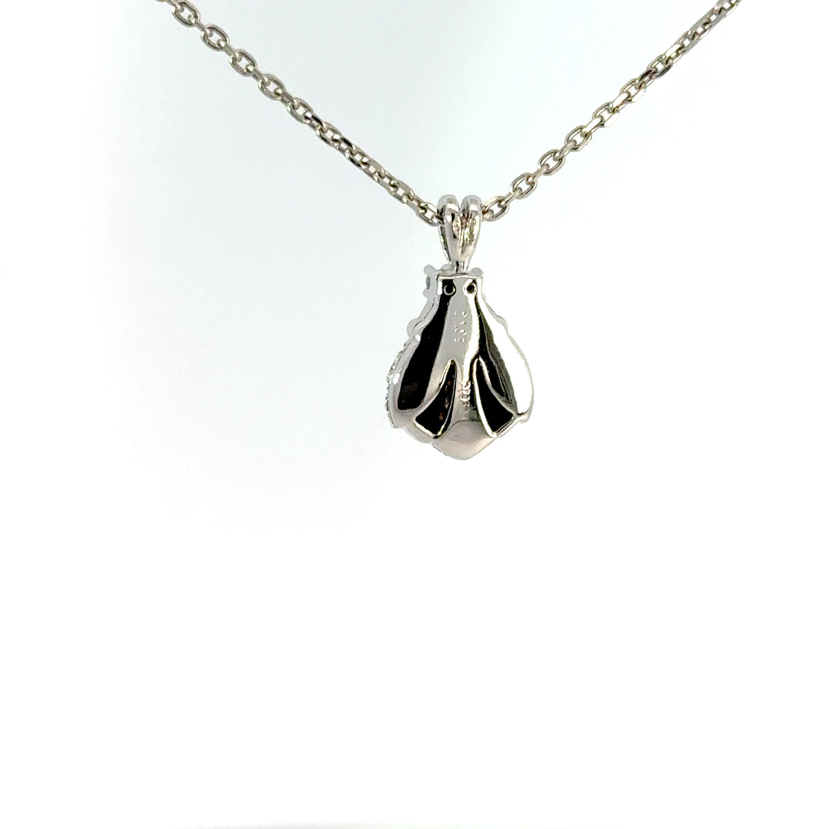 Vintage Platinum Diamond Fleur De Lys Style Necklace