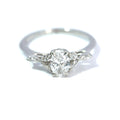 Platinring mit ovalem Diamanten und Marquise-Diamanten 0,60 Karat D/VS2