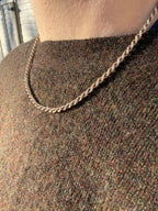 Vintage 9ct Yellow Gold Rope Chain, 16.5", (3mm)