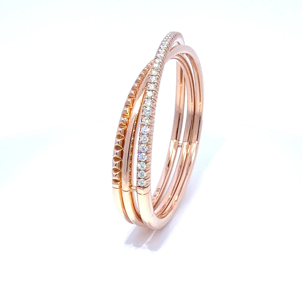 Cartier Etincelle de Cartier Bracelet 18ct Rose Gold Diamond Semi Pave 1.45ct, Size 16