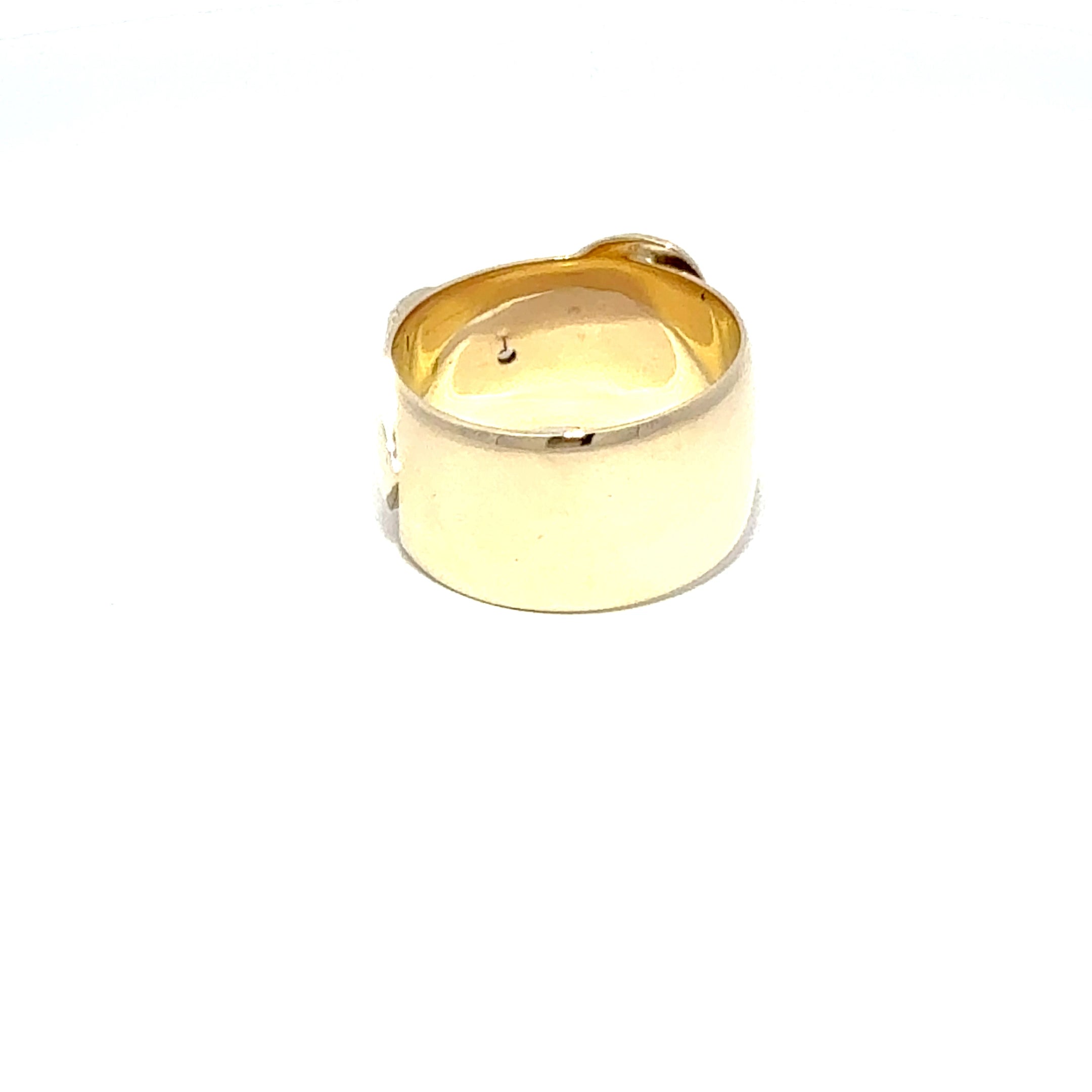 Vintage 9ct Yellow Gold Buckle Ring