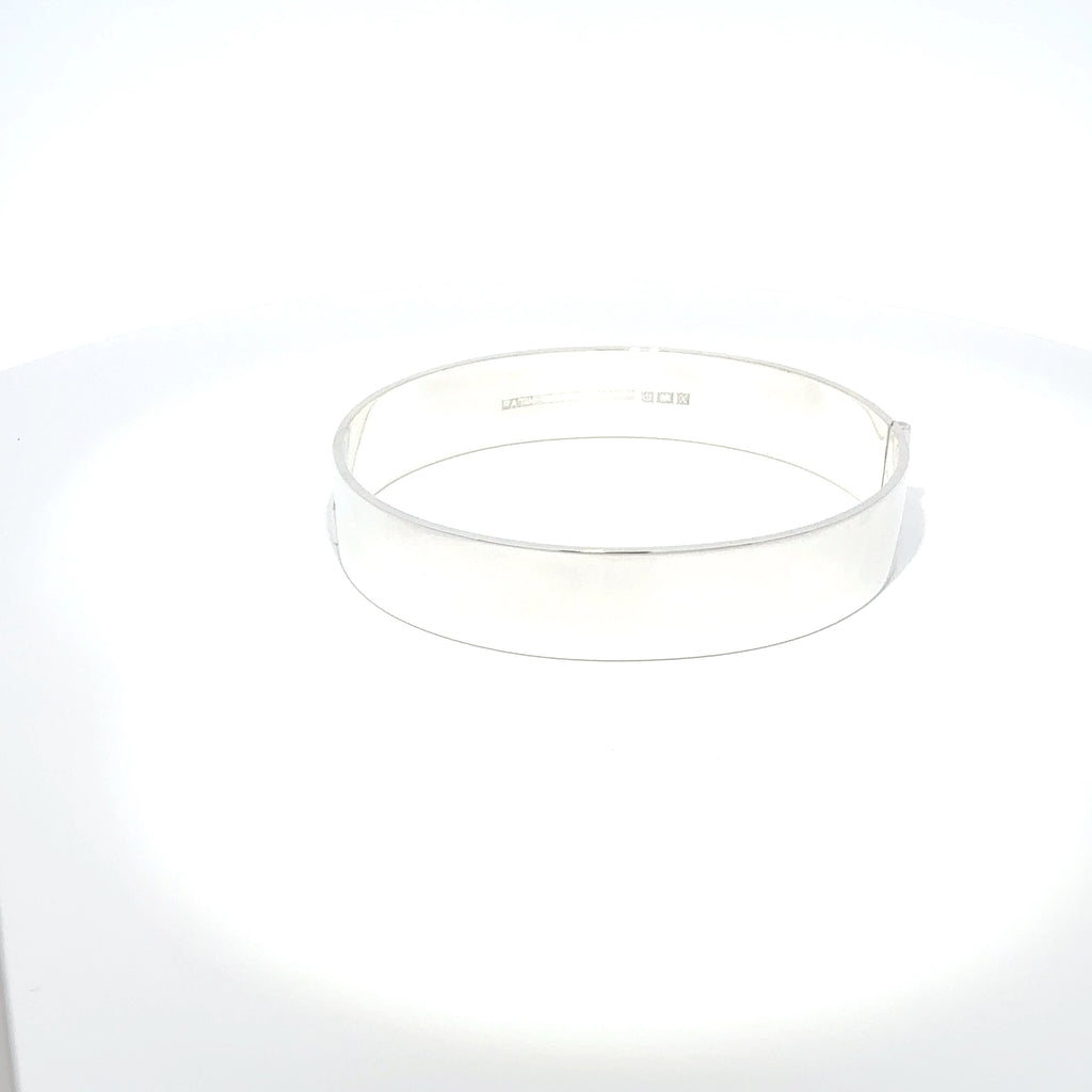 Antique Silver Hinged Bangle with Floral Motif