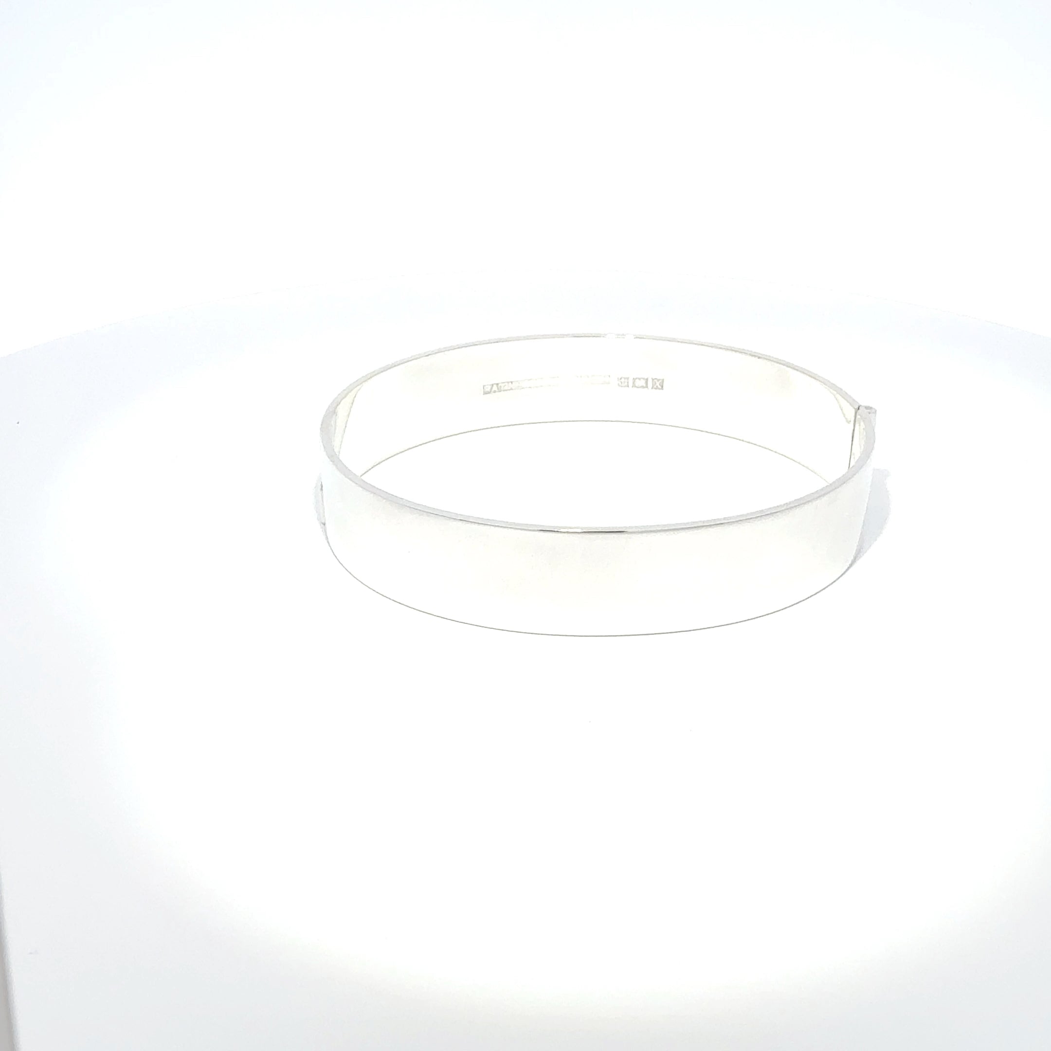 Antique Silver Hinged Bangle with Floral Motif