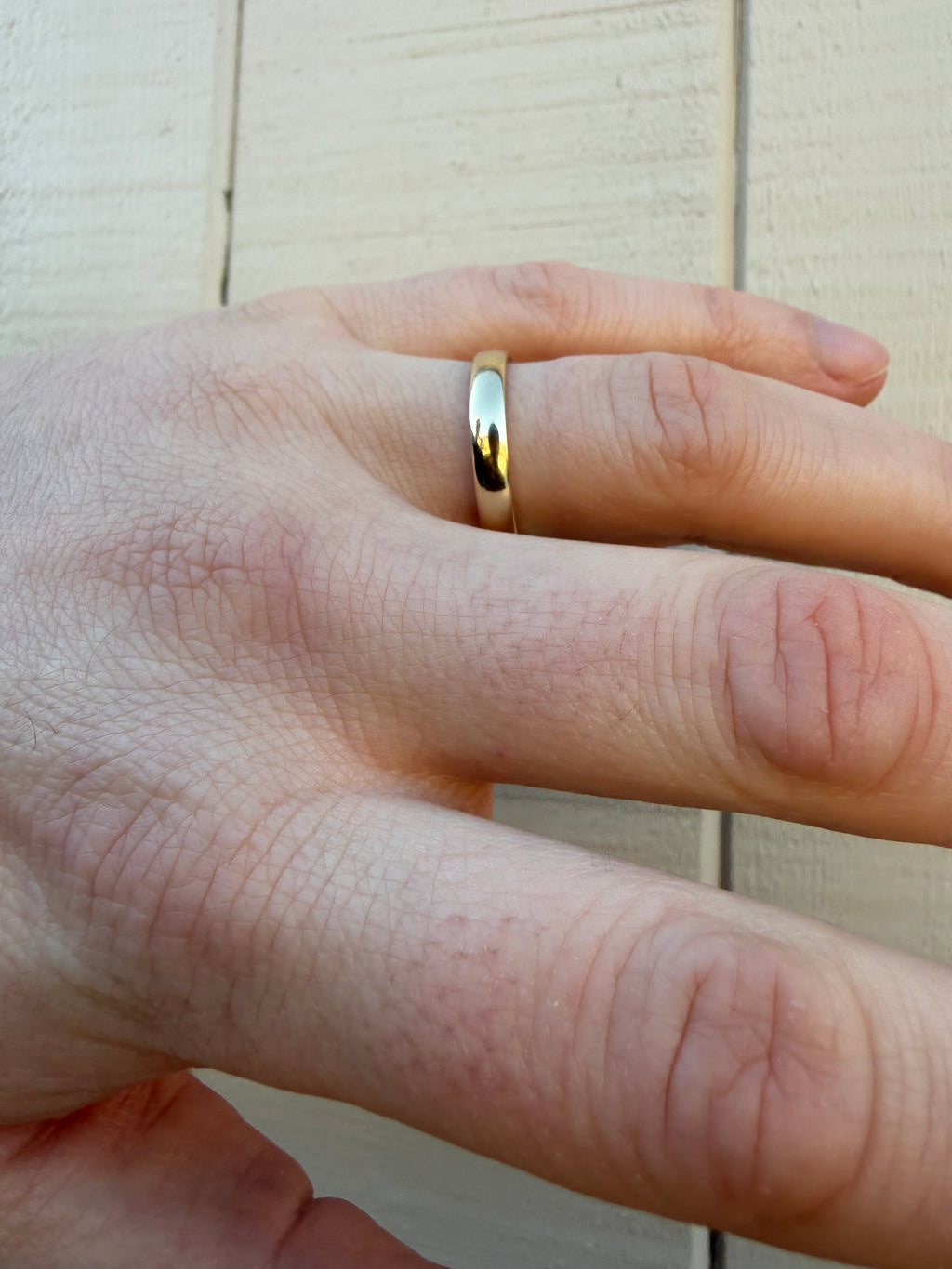 Antique 9ct Yellow Gold Band, Sheffield 1919, 3.7mm