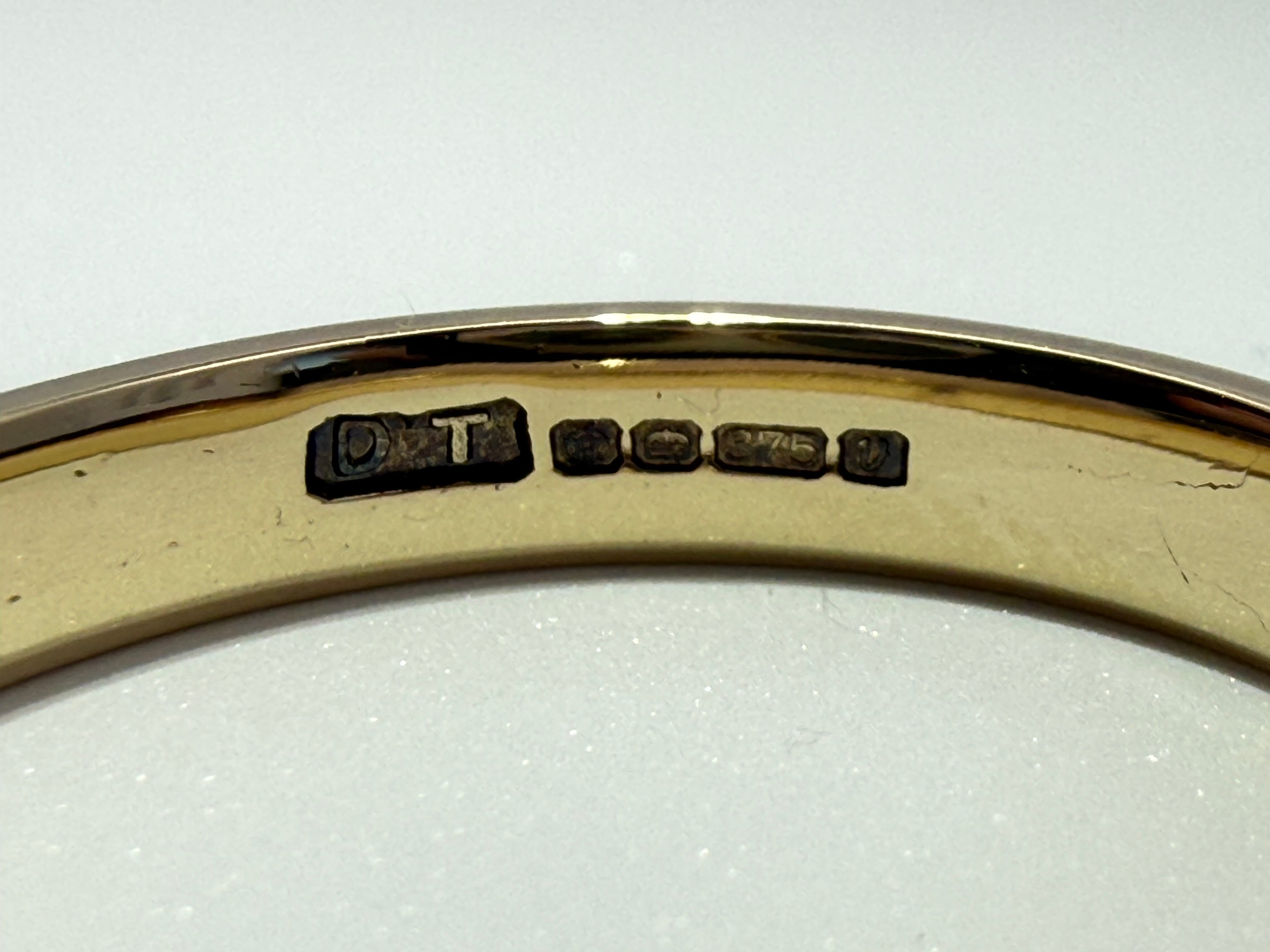Antique 9ct Yellow Gold Band, Sheffield 1919, 3.7mm