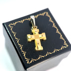 Vintage Italian 18ct Yellow & White Gold Cross, (late-20th Century)