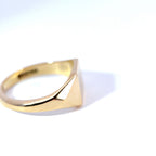 Vintage 9ct Yellow Gold Geometric Signet Ring