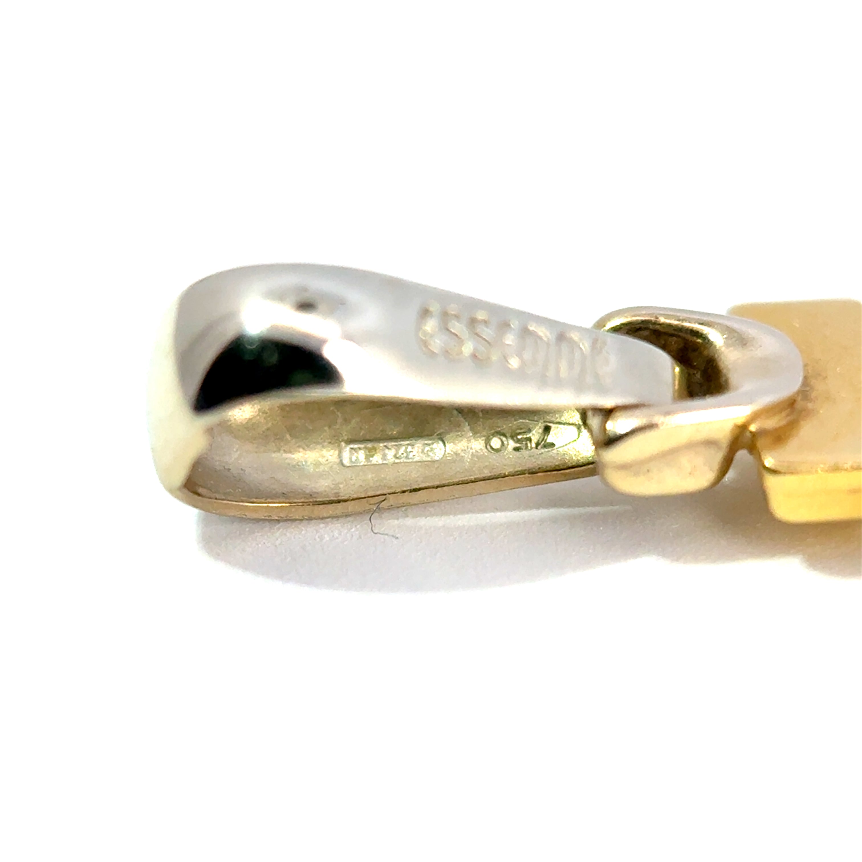 Vintage Italian 18ct Yellow & White Gold Cross, (late-20th Century)
