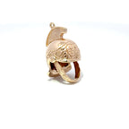 9ct Yellow Gold Centurion Helmet Charm Pendant