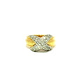 Anillo Vintage Schlumberger X de Tiffany & Co en Oro Amarillo de 18 ct y Platino