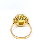 Vintage 18ct Yellow Gold Yellow Sapphire & Diamond Cluster Ring, circa 1990’s to early 2000’s