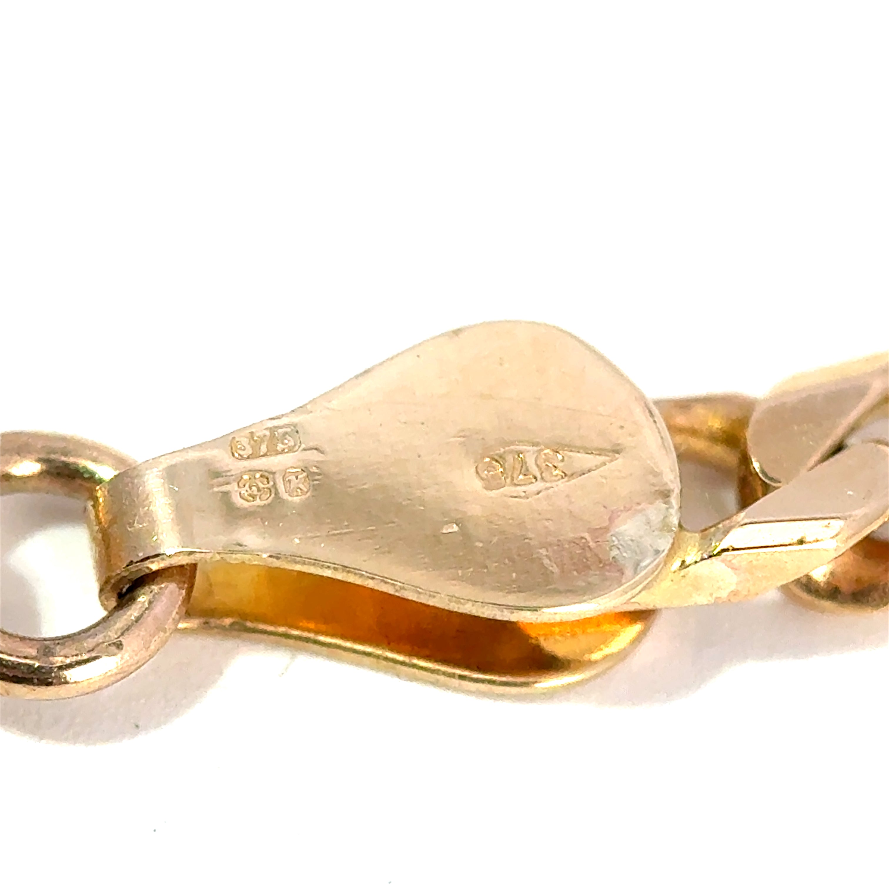Vintage 9ct Yellow Gold Figaro Link Bracelet