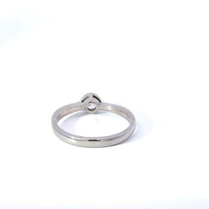 18ct White Gold Diamond Bezel Set Solitaire Ring, 0.29ct (Pre-Loved)