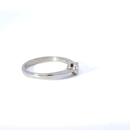 18ct White Gold Diamond Bezel Set Solitaire Ring, 0.29ct (Pre-Loved)