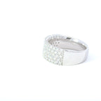 Platinum Diamond 5 Row Half Eternity Ring