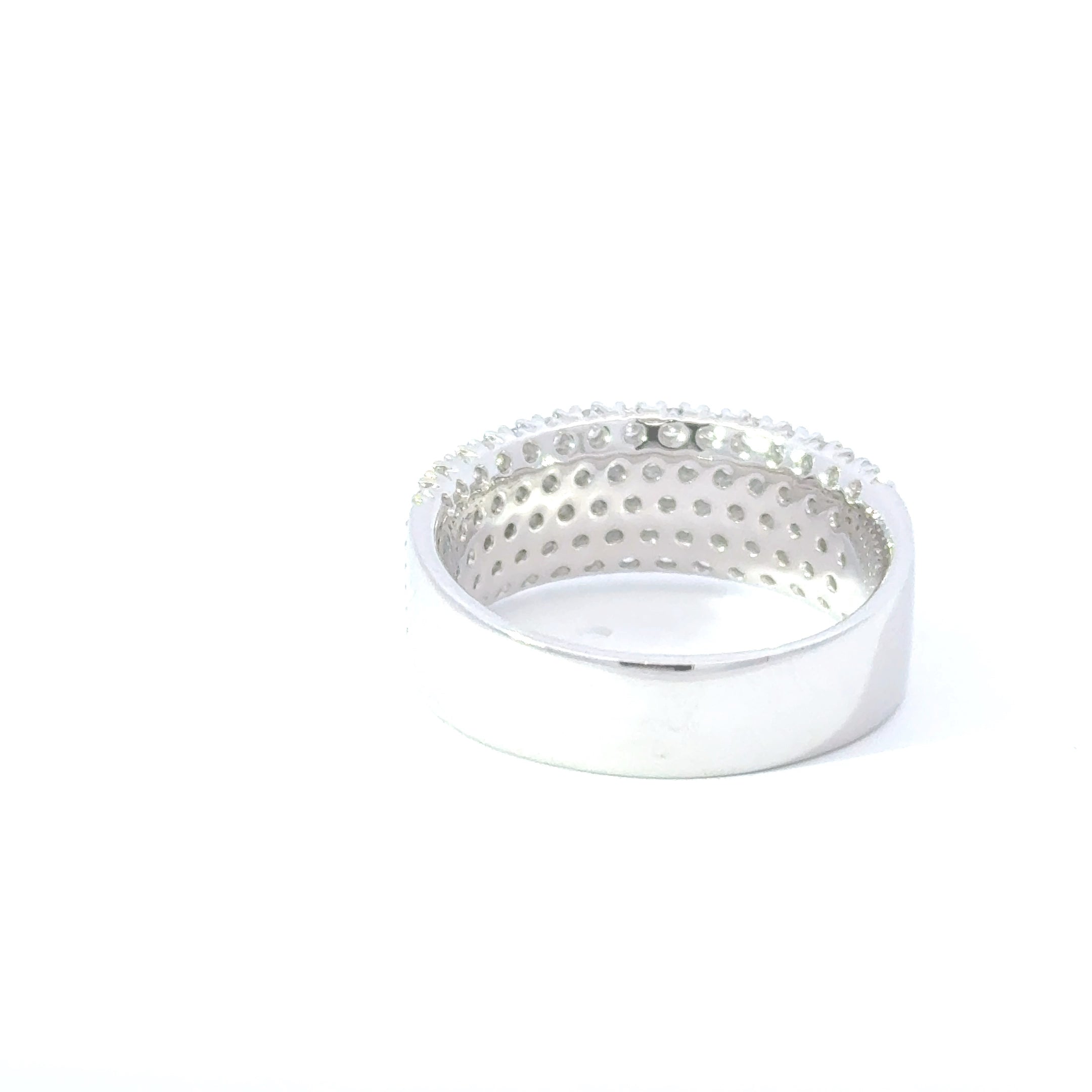 Platinum Diamond 5 Row Half Eternity Ring