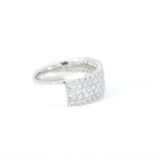 Platinum Diamond 5 Row Half Eternity Ring