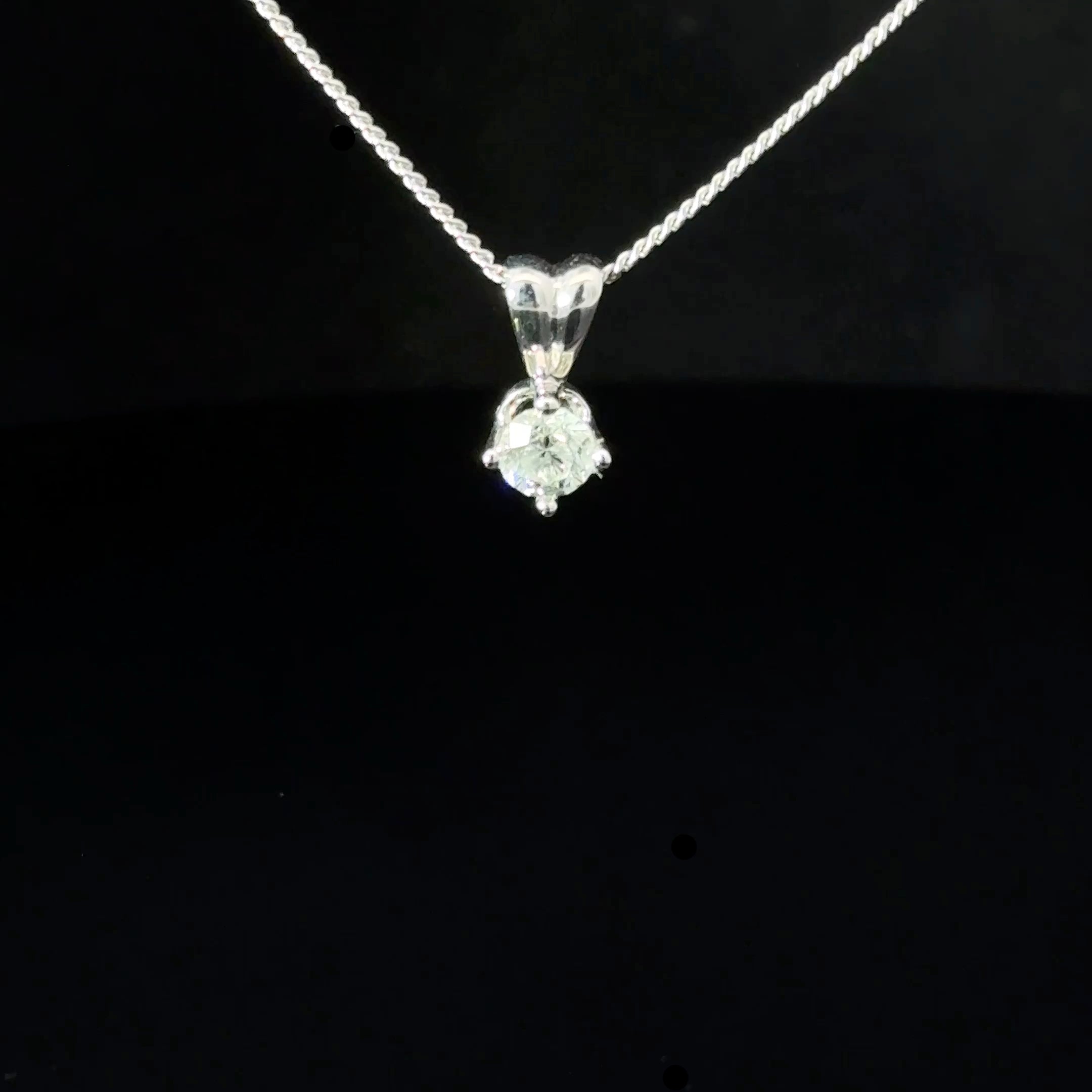 18ct White Gold Diamond Necklace
