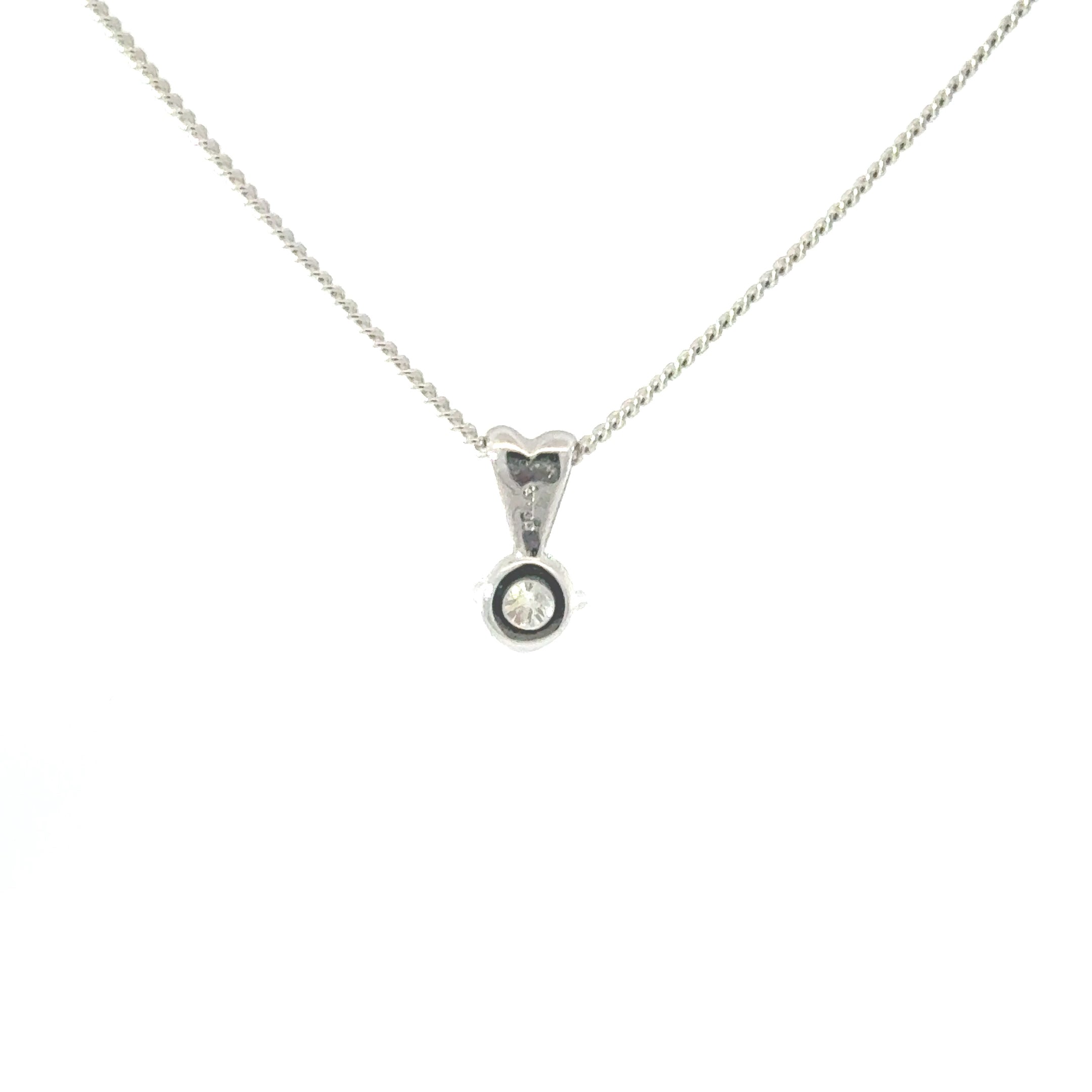 18ct White Gold Diamond Necklace