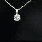 18ct White Gold Diamond Halo Necklace