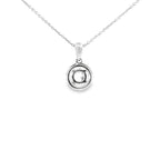 18ct White Gold Diamond Halo Necklace