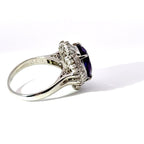 Platinum Amethyst & Diamond Ballerina Ring