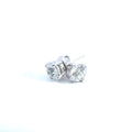 Pendientes de oro blanco de 18 quilates con diamantes engastados en 4 garras
