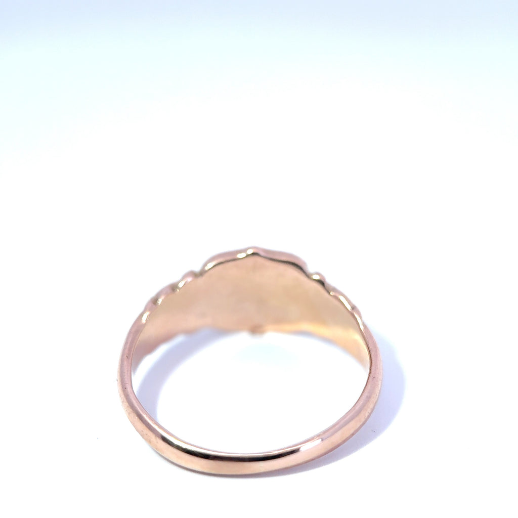 Antiker edwardianischer 9-Karat-Gelbgold-Schild-Siegelring
