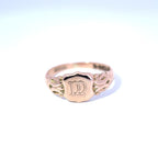 Antiker edwardianischer 9-Karat-Gelbgold-Schild-Siegelring