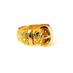 Antique Victorian 18ct Yellow Gold Buckle Ring, 1897/8