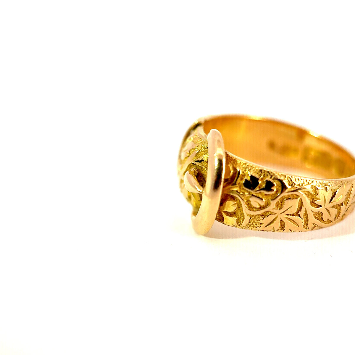 Antique Victorian 18ct Yellow Gold Buckle Ring, 1897/8