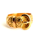 Antique Victorian 18ct Yellow Gold Buckle Ring, 1897/8