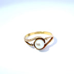 Antique Edwardian 18ct Gold Pearl Crossover Ring