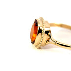 Vintage 9ct Yellow Gold Oval Citrine Ring, London 1977