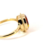 Vintage 9ct Yellow Gold Oval Citrine Ring, London 1977