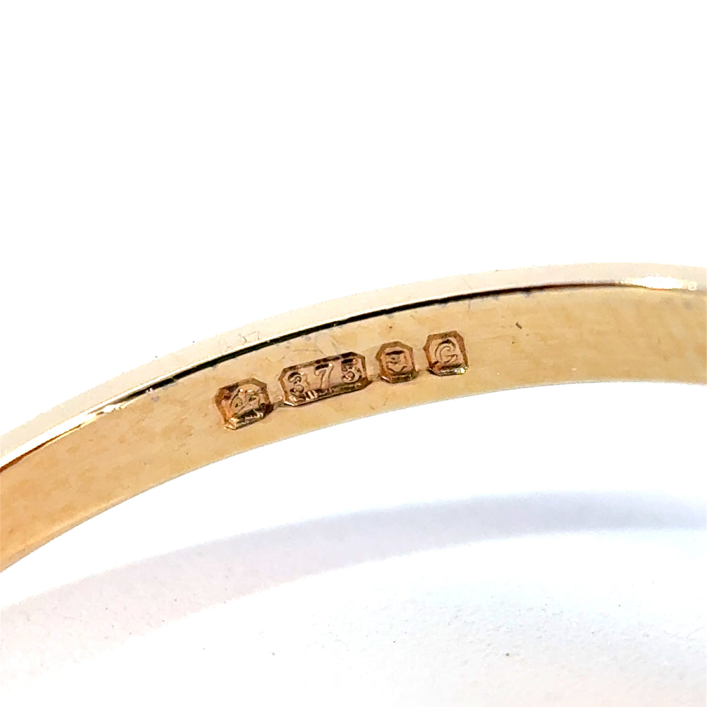 Vintage 9ct Yellow Gold Oval Citrine Ring, London 1977