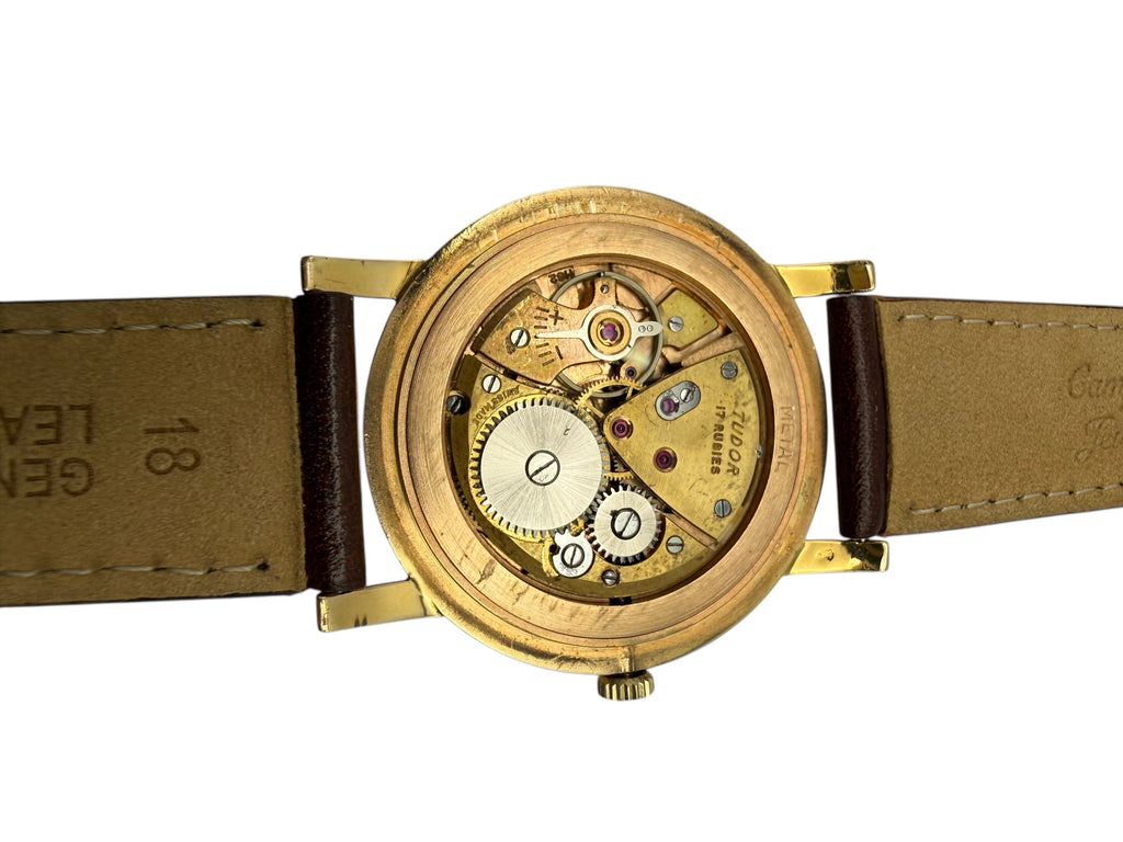 (Seltene) Vintage Tudor 14 Karat Gelbgold Armbanduhr, ETA 1080