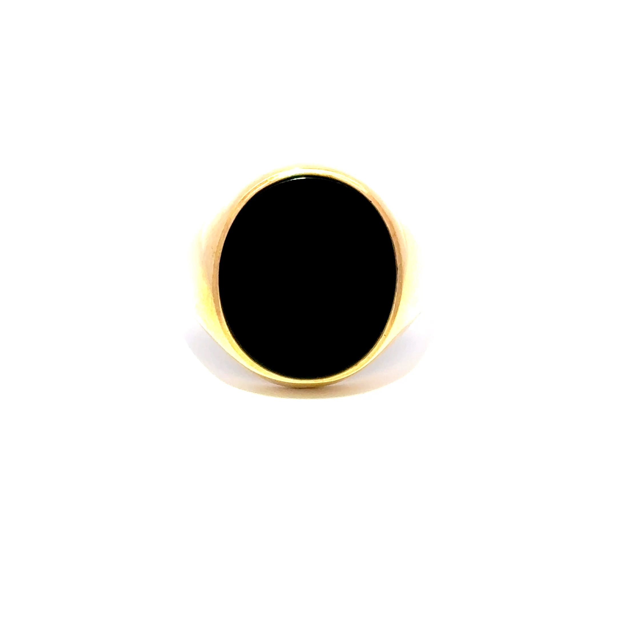 9ct Yellow Gold Oval Onyx Signet Ring