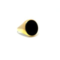 9 Karat Gelbgold Ovaler Onyx Siegelring
