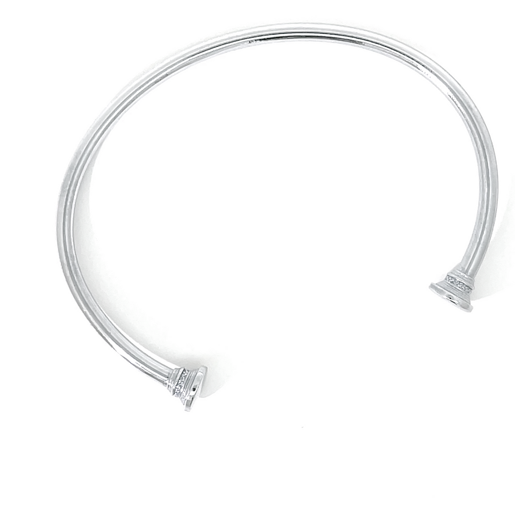 Torque Roman Accessory Ancient Roman Doric Column Torque Bangle (3mm) – Alpha Omega Jewellery
