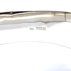 Vintage Silver Hinged Bangle with Floral Motif