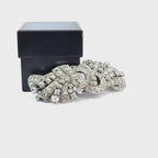 Art Deco Platinum & Mixed-Cut Diamond Convertible Double-Clip Broooch, (c. 1935)