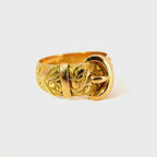 Antique Victorian 18ct Yellow Gold Buckle Ring, 1897/8