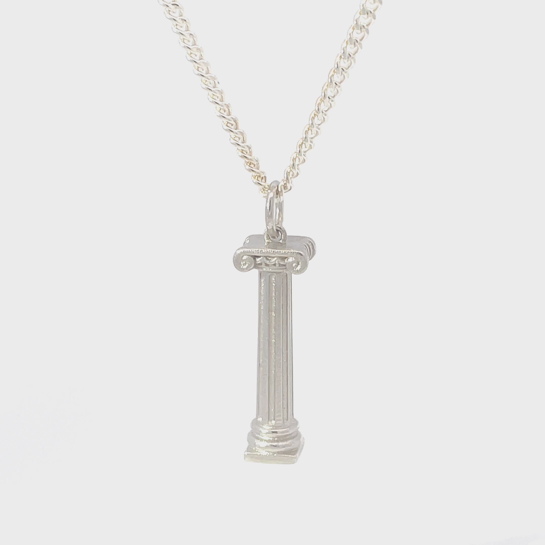 Ionic Column Pendant Silver Video
