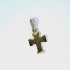 Vintage Italian 18ct Yellow & White Gold Cross, (late-20th Century)