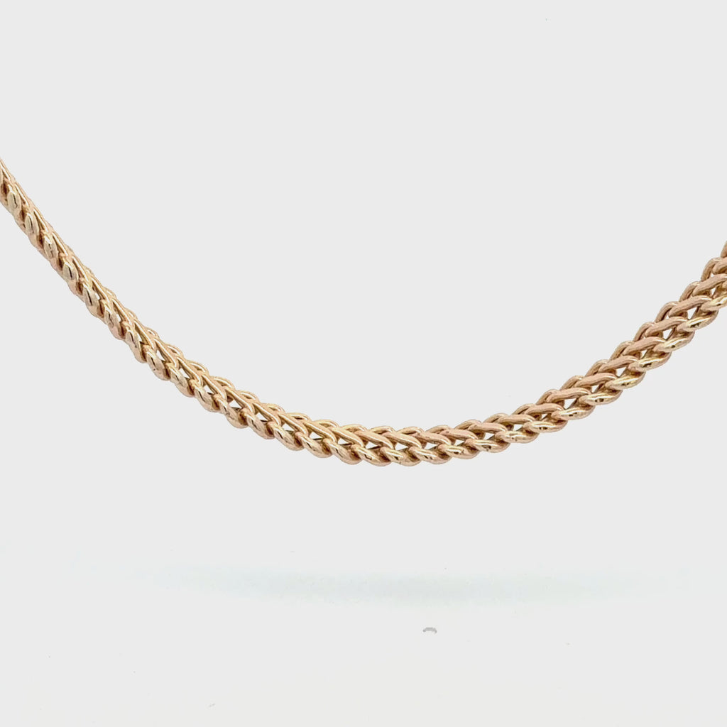 Vintage 9ct Yellow Gold Fancy Link Chain, 16", (7mm)