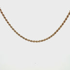 Vintage 9ct Yellow Gold Rope Chain, 16.5", (3mm)